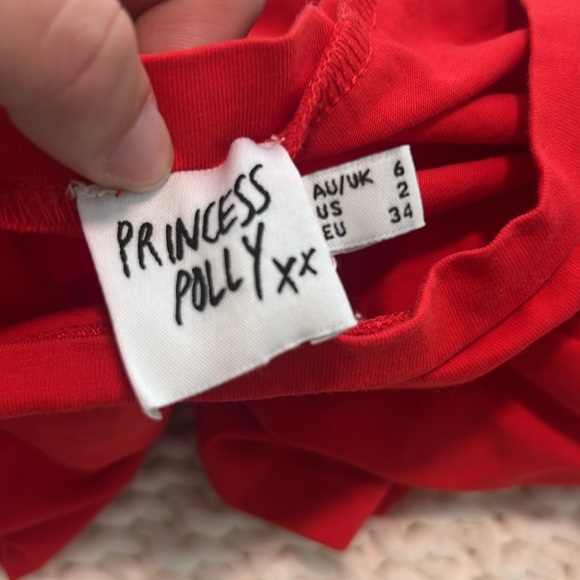 Princess Polly red “love languages” baby tee - Picture 5 of 5